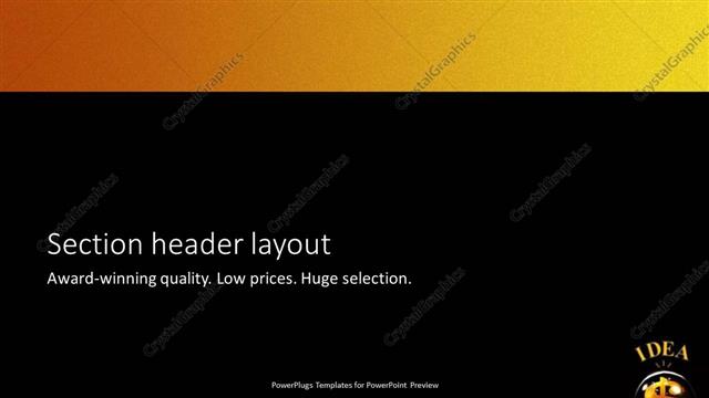 Section Header presentation slide layout
