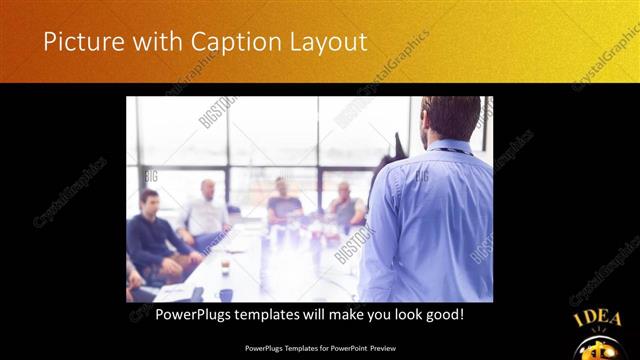 Picture with Caption presentation slide layout