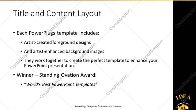 Title and Content presentation slide layout