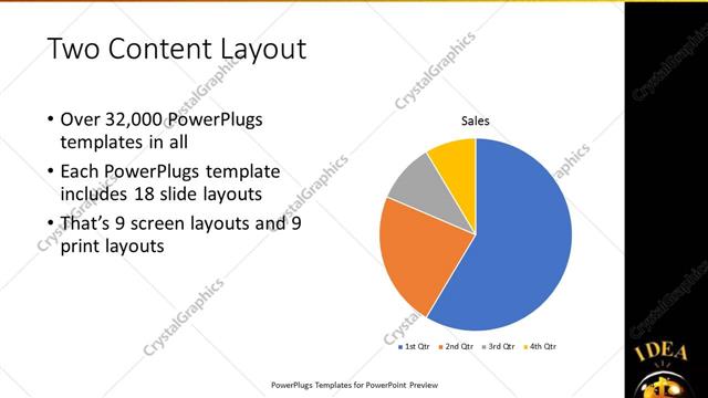 Two Content presentation slide layout