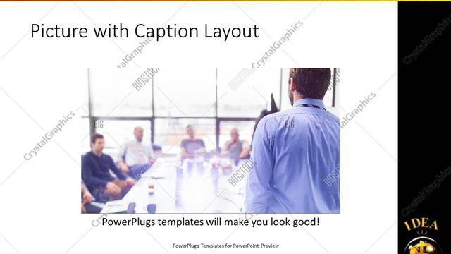 Picture with Caption presentation slide layout