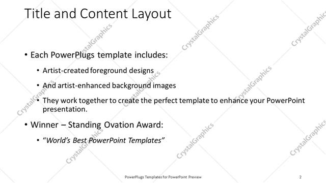 Title and Content presentation slide layout