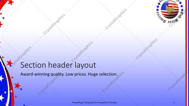 Section Header presentation slide layout