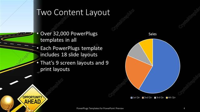 Two Content presentation slide layout