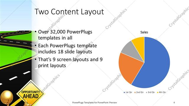 Two Content presentation slide layout