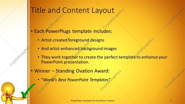 Title and Content presentation slide layout