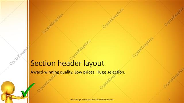 Section Header presentation slide layout