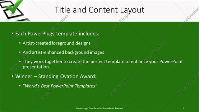 Title and Content presentation slide layout