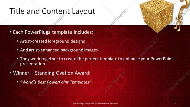 Title and Content presentation slide layout