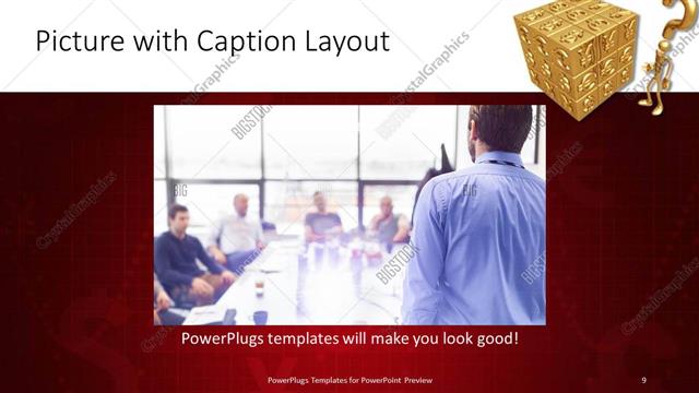 Picture with Caption presentation slide layout