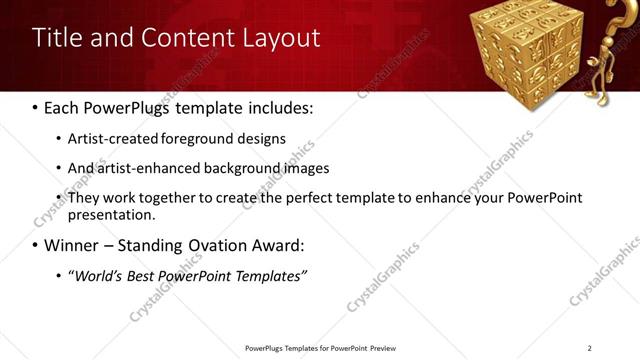 Title and Content presentation slide layout