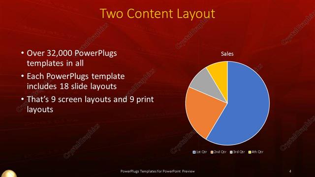 Two Content presentation slide layout