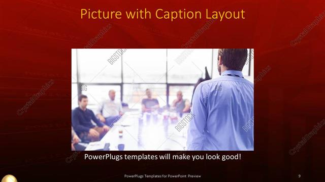 Picture with Caption presentation slide layout