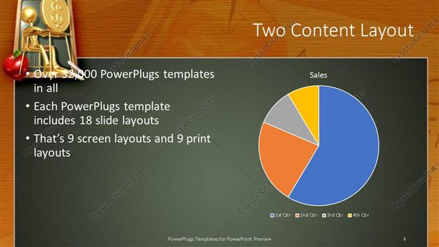 Two Content presentation slide layout