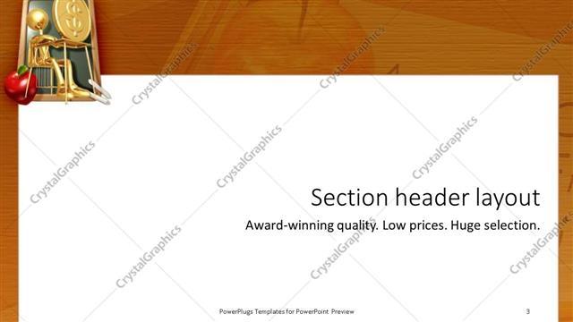 Section Header presentation slide layout