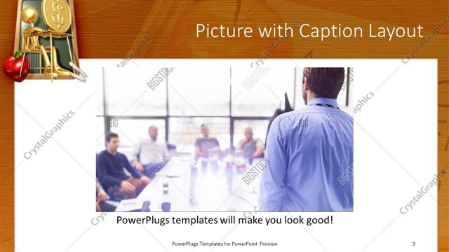 Picture with Caption presentation slide layout
