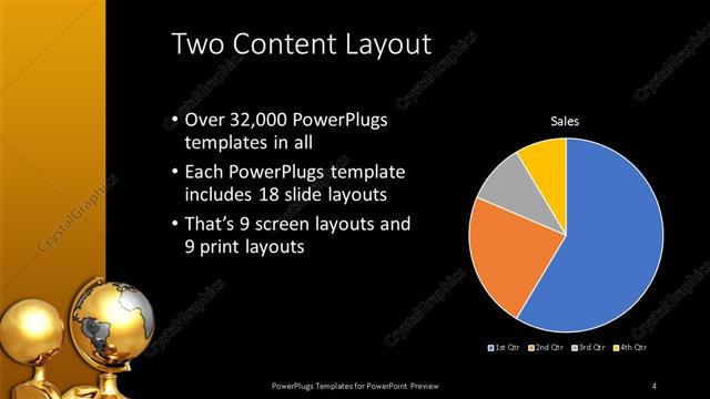 Two Content presentation slide layout