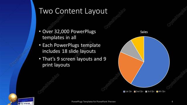 Two Content presentation slide layout