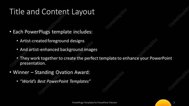 Title and Content presentation slide layout
