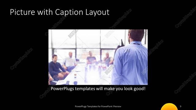 Picture with Caption presentation slide layout