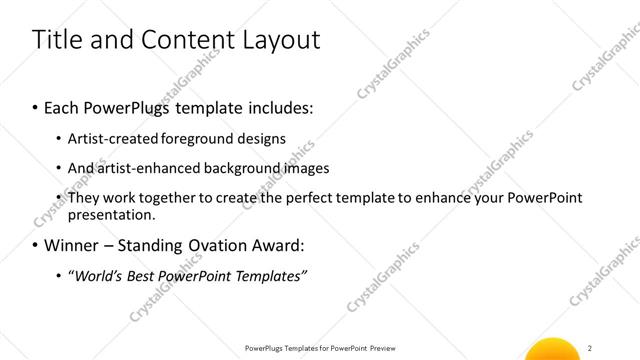 Title and Content presentation slide layout