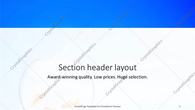 Section Header presentation slide layout
