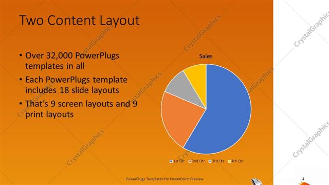 Two Content presentation slide layout