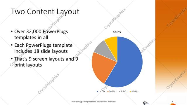 Two Content presentation slide layout