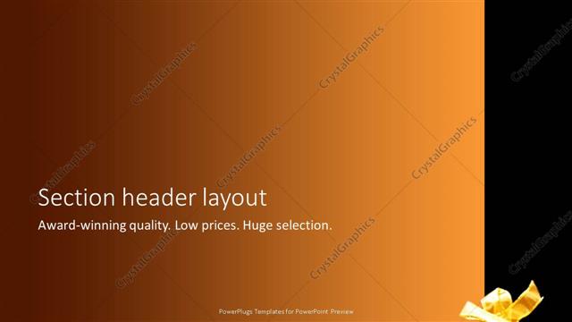 Section Header presentation slide layout