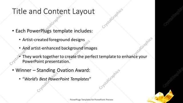 Title and Content presentation slide layout