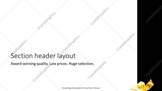 Section Header presentation slide layout