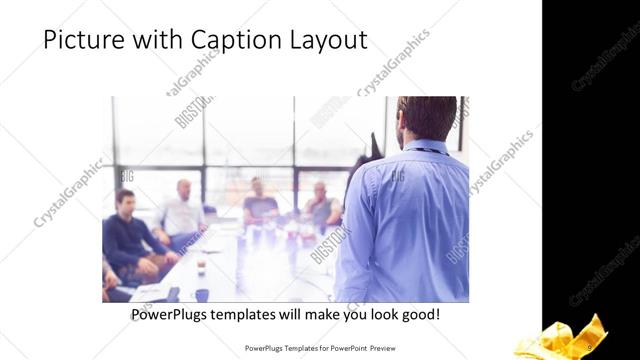 Picture with Caption presentation slide layout