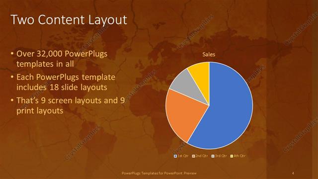 Two Content presentation slide layout