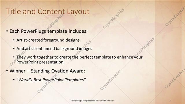 Title and Content presentation slide layout