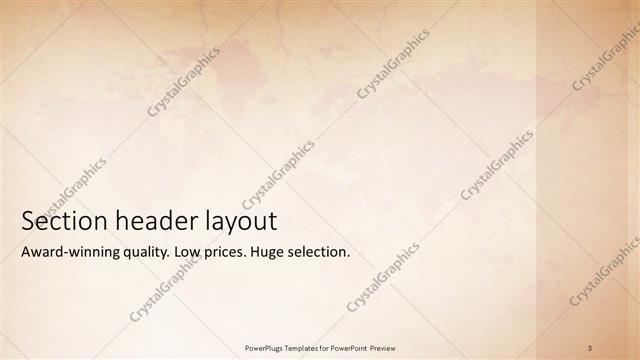 Section Header presentation slide layout