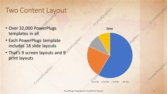 Two Content presentation slide layout