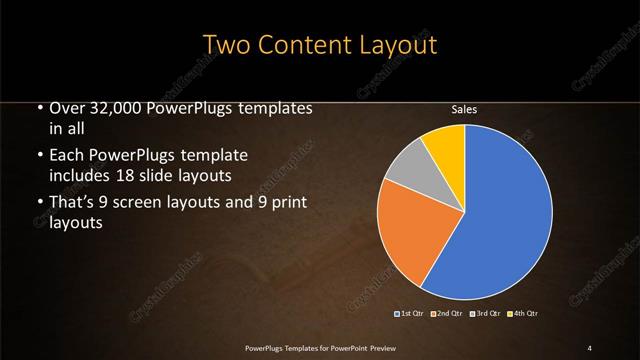 Two Content presentation slide layout