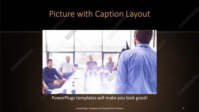 Picture with Caption presentation slide layout