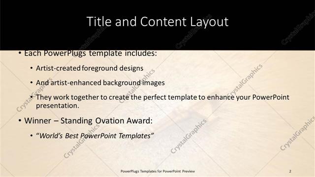 Title and Content presentation slide layout