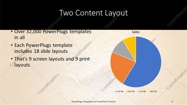Two Content presentation slide layout