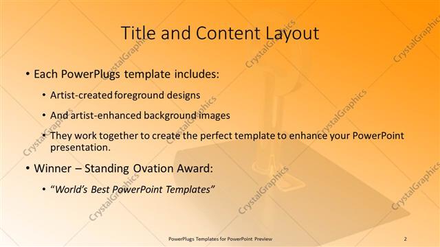 Title and Content presentation slide layout