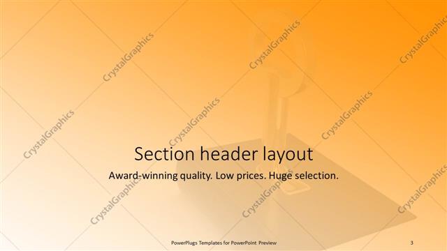 Section Header presentation slide layout