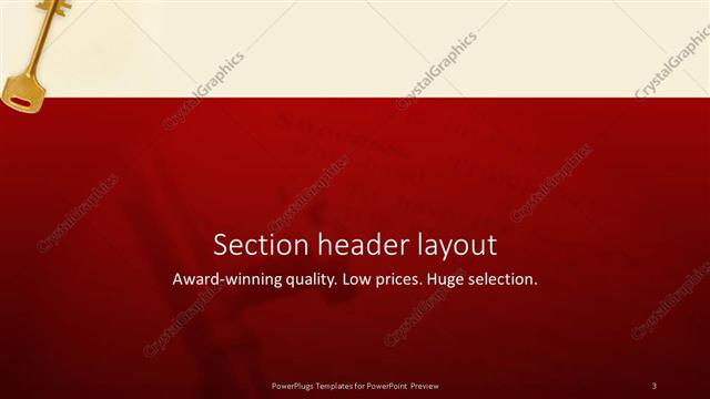 Section Header presentation slide layout