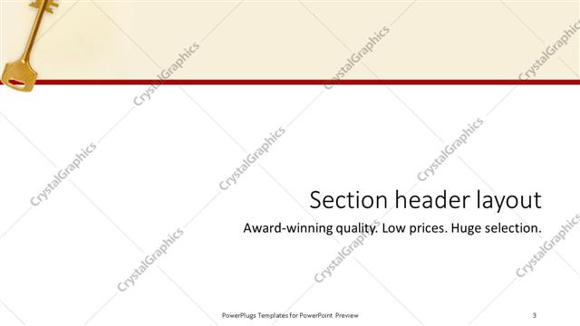 Section Header presentation slide layout