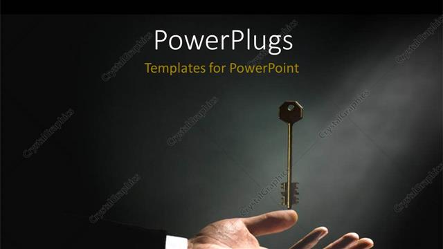  Presentation with black man - Gold key dropping in man's hand over black background?