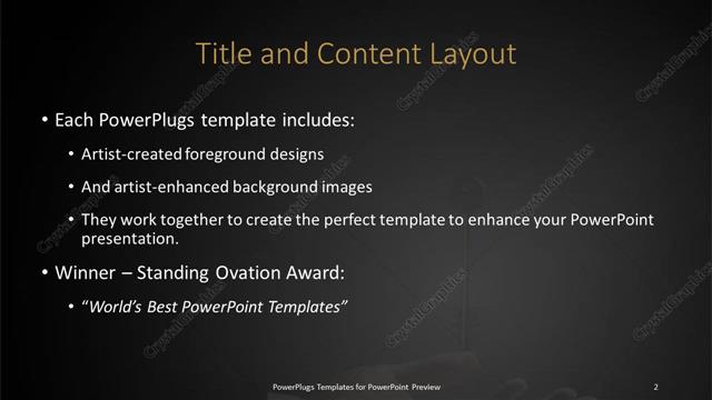 Title and Content presentation slide layout