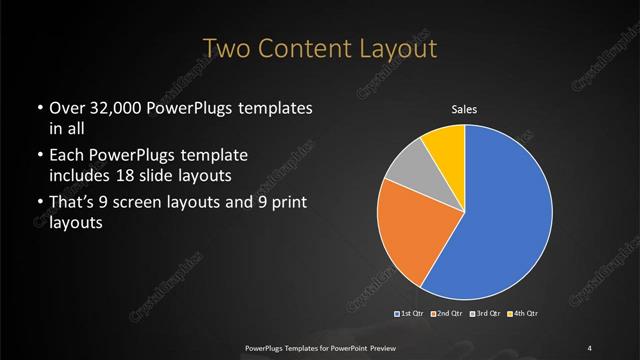 Two Content presentation slide layout