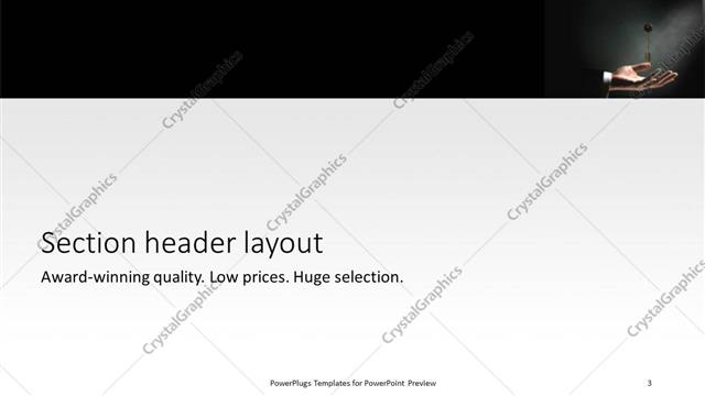 Section Header presentation slide layout