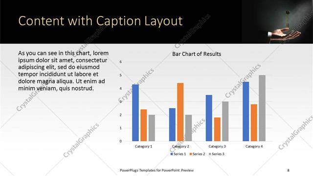 Content with Caption presentation slide layout