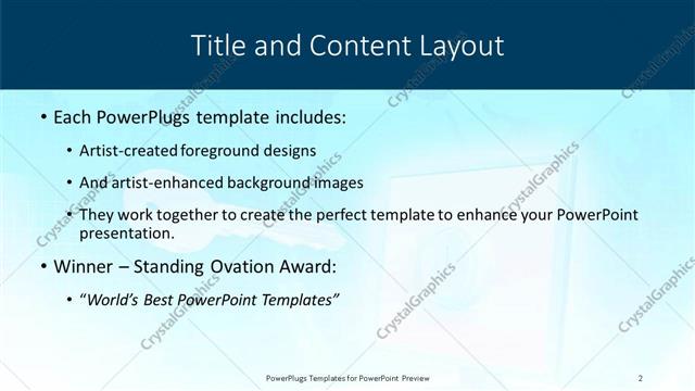 Title and Content presentation slide layout